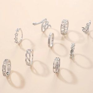 Silver ring set